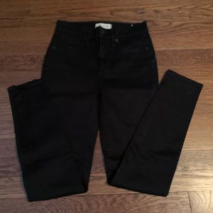 Madewell black high rise skinny jeans